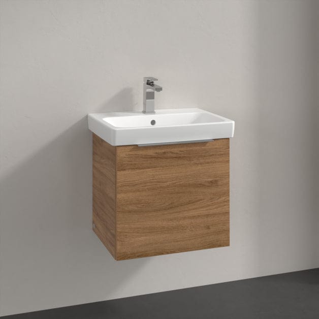 Villeroy & Boch Wall Mounted Vanity Unit Oak Kansas Villeroy & Boch Architectura Wall Hung Vanity Unit 500mm One Drawer with Basin
