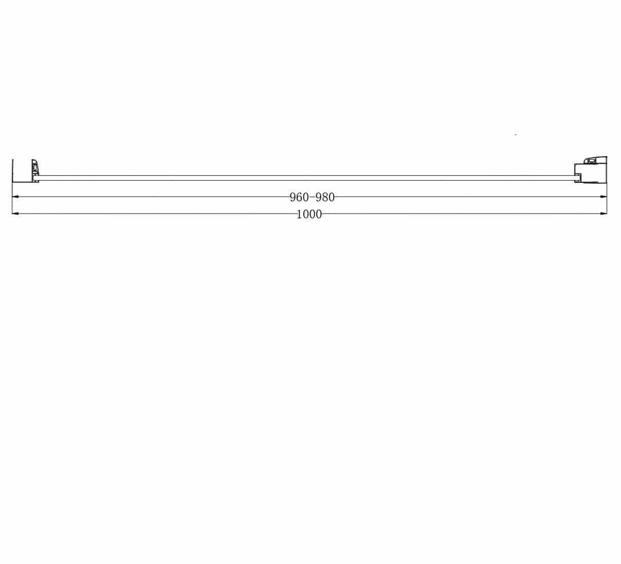 Eastbrook Side Panel Eastbrook Corniche 2000 8mm Side Panel for Hinged Doors