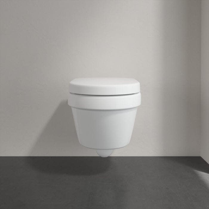 Villeroy & Boch Wall Hung Toilet Villeroy & Boch Architectura Compact Wall Hung Rimless DirectFlush Toilet with Soft Close Seat