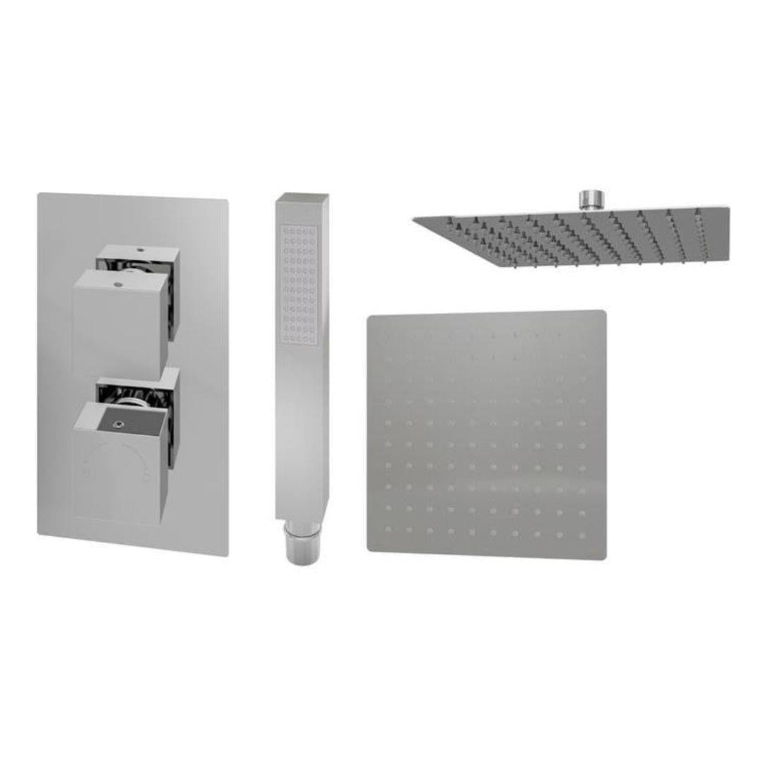 Aquarius Concealed Shower Set Aquarius Modern Square Shower Bundle