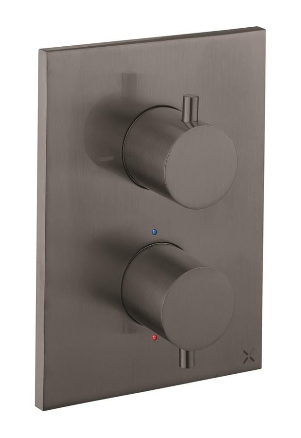 Crosswater Concealed Shower Valve Slate Crosswater MPRO Crossbox 3 Outlet Trimset