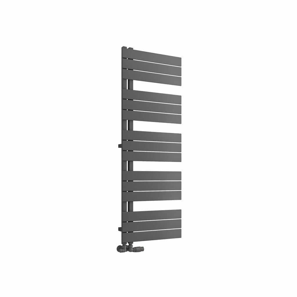 Eastbrook Designer Towel Radiator 1400 x 500 / Dual Fuel Eastbrook Helmsley Straight Vertical Designer Towel Rail in Matt Anthracite