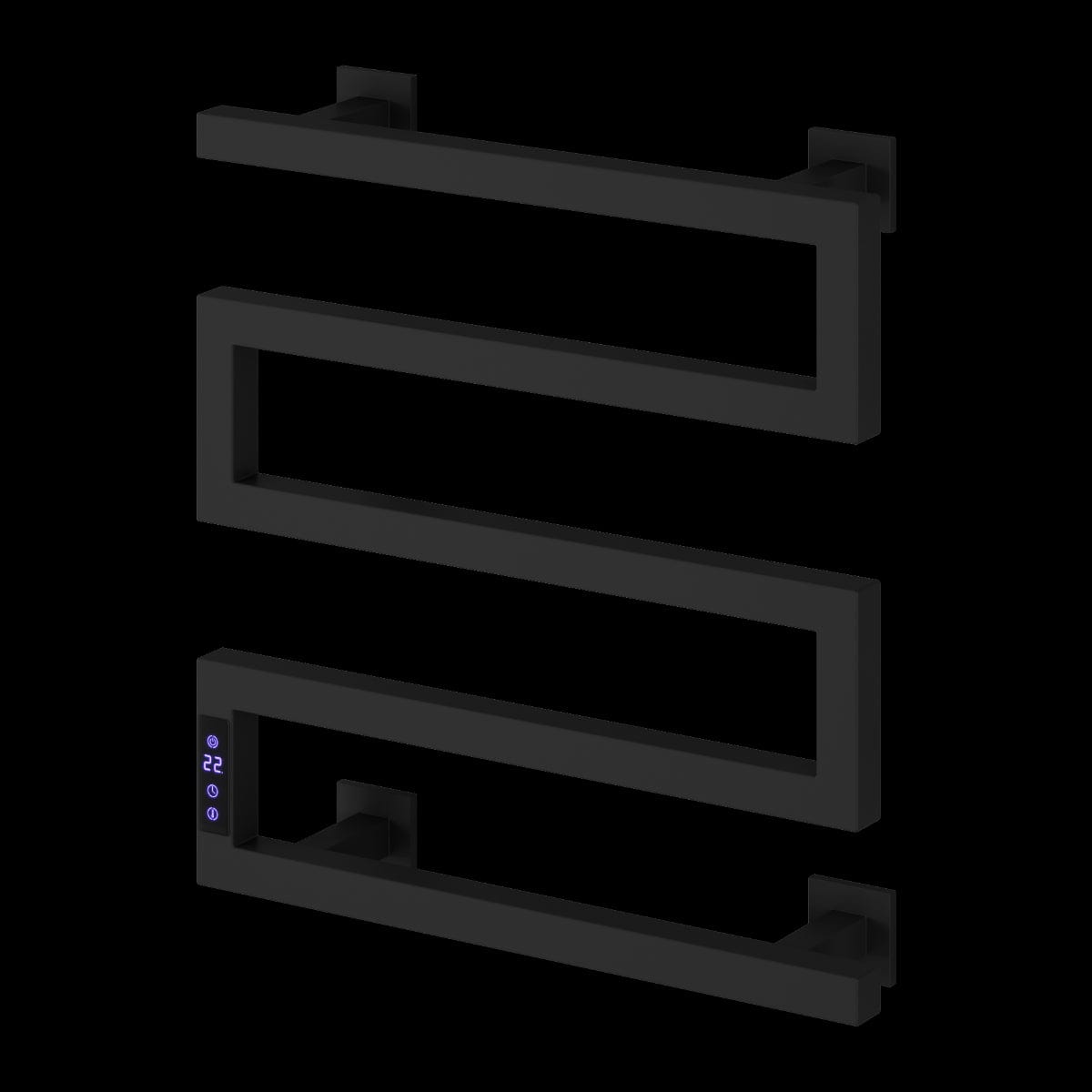 Aquarius Designer Radiator Matt Black Aquarius DigiTherm Vispa Dry Electric Radiator with LCD Display