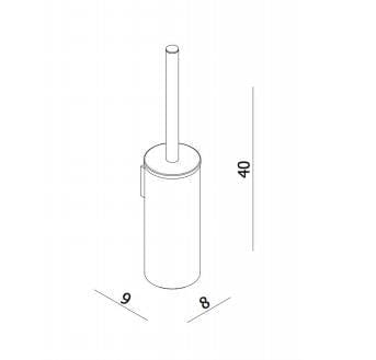 Crosswater Toilet Brush Holder Crosswater MPRO Wall Mounted Toilet Brush Set