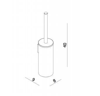Crosswater MPRO Wall Mounted Toilet Brush Set