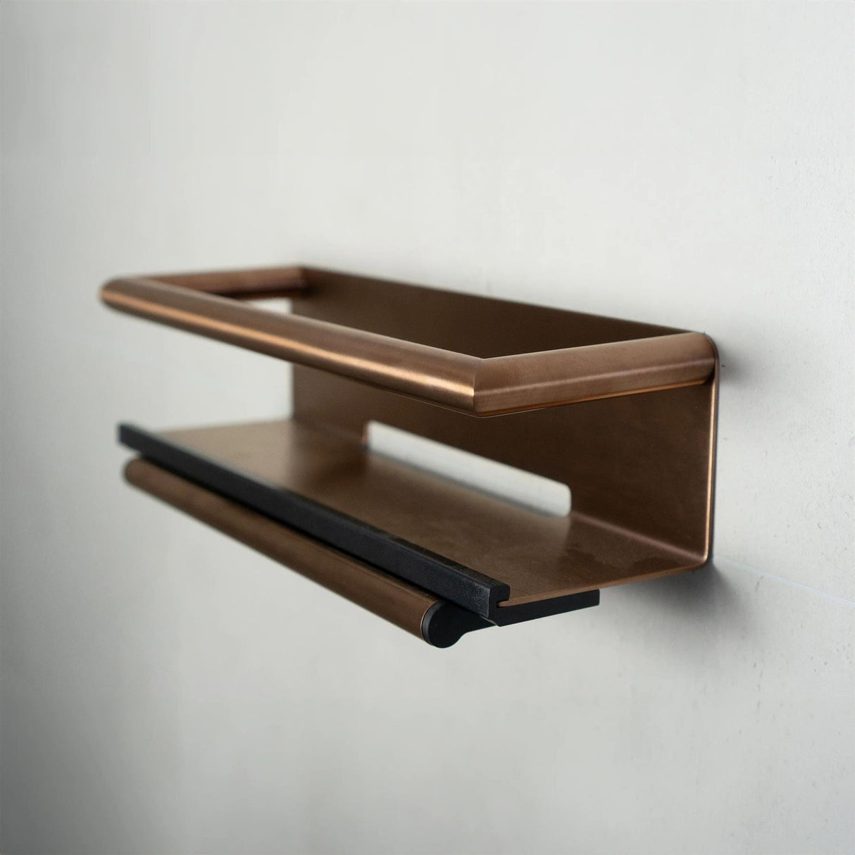 HiB Shelf HiB Shower Shelf with Grab Bar and Magnetic Squeege