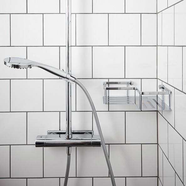 Miller Shelf Miller Signature Corner Shower Shelf in Chrome