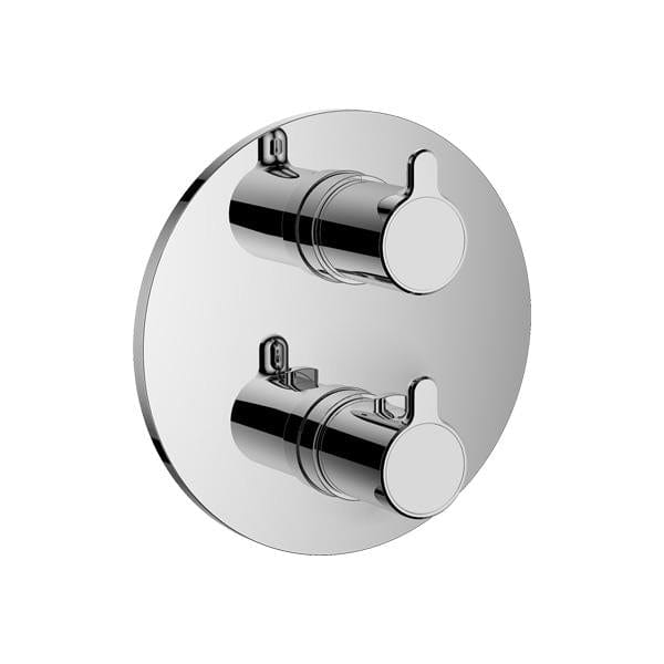 Flova Concealed Shower Valve Diamond Chrome Flova Moonlight Round 1, 2 or 3 Outlet SlimBOX Finishing Set