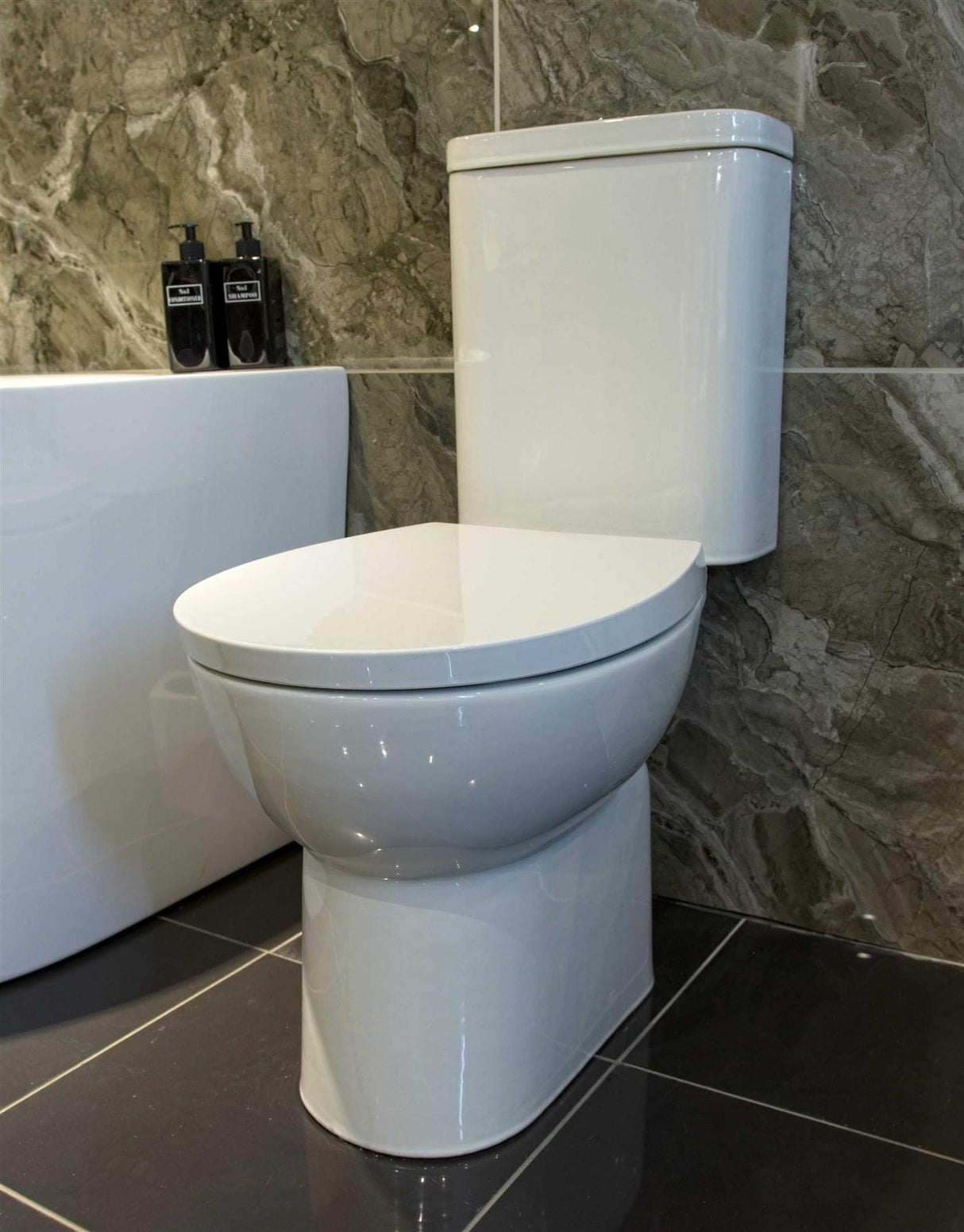 Aquarius Close Coupled Toilet Aquarius QualEco Rimless Close Coupled Toilet with Soft Close Seat