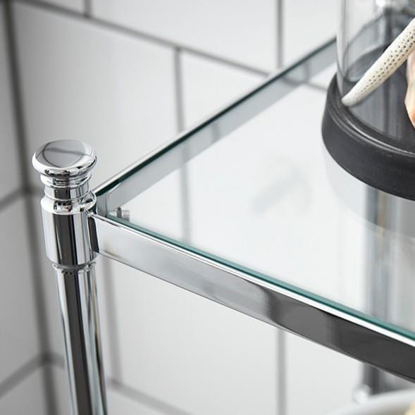 Miller Shelf Miller Classic Freestanding 4 Tier Shelf in Chrome