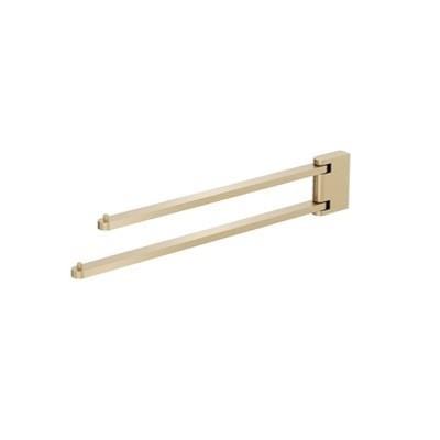 Crosswater Towel Rails and Rings Brushed Brass Crosswater MPRO Double Swivel Towel Rail