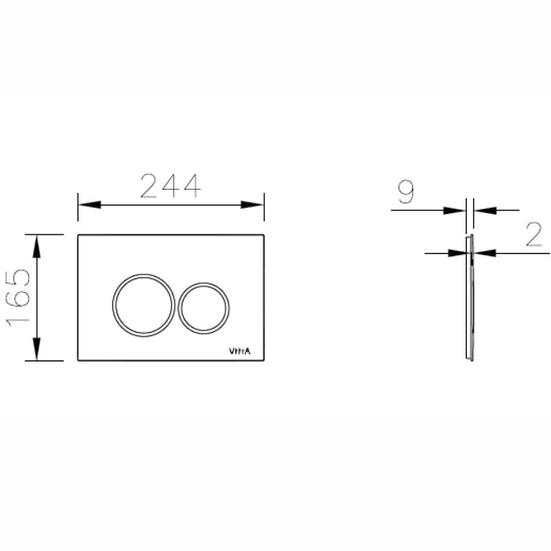 Vitra Flush Plate VitrA Origin ABS Mechanical Flush Plate