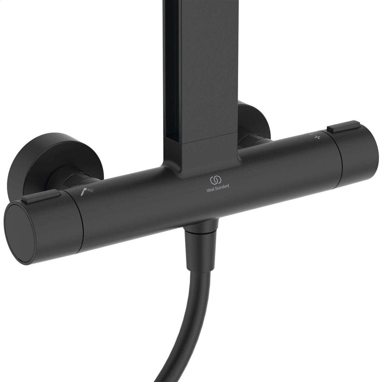 Ideal Standard Exposed Shower Set Ideal Standard Ceratherm ALU+ Exposed Shower Valve Set with Fixed Riser, Showerhead, Handset and Shelves