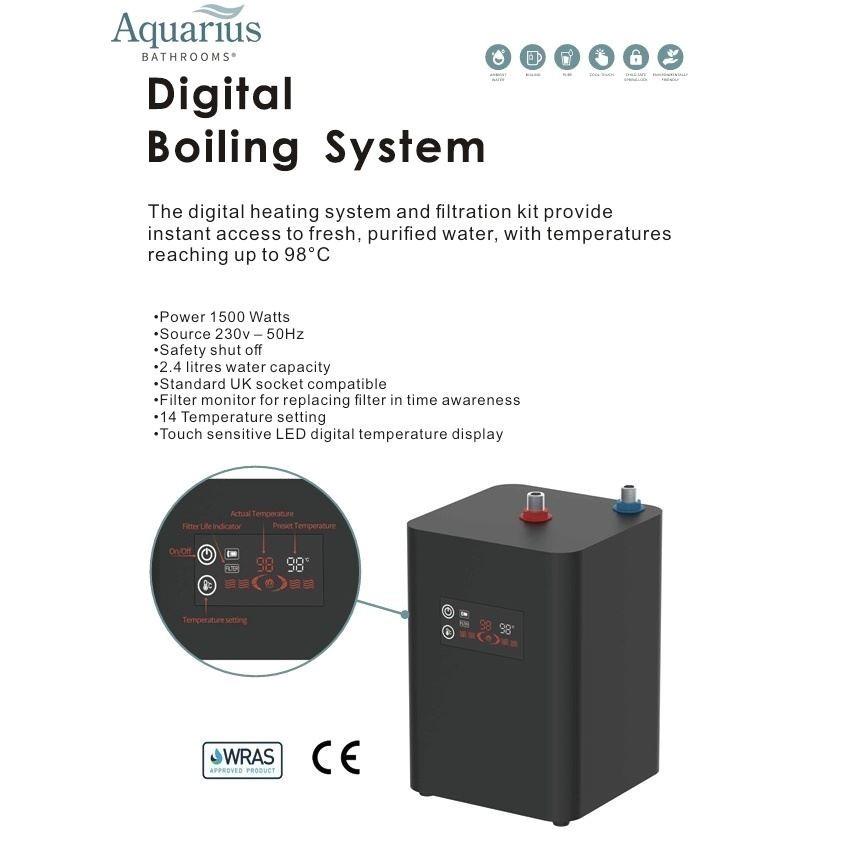 Aquarius TrueCook 4-in-1 Instant Hot Water Kitchen Tap with Swan Spout