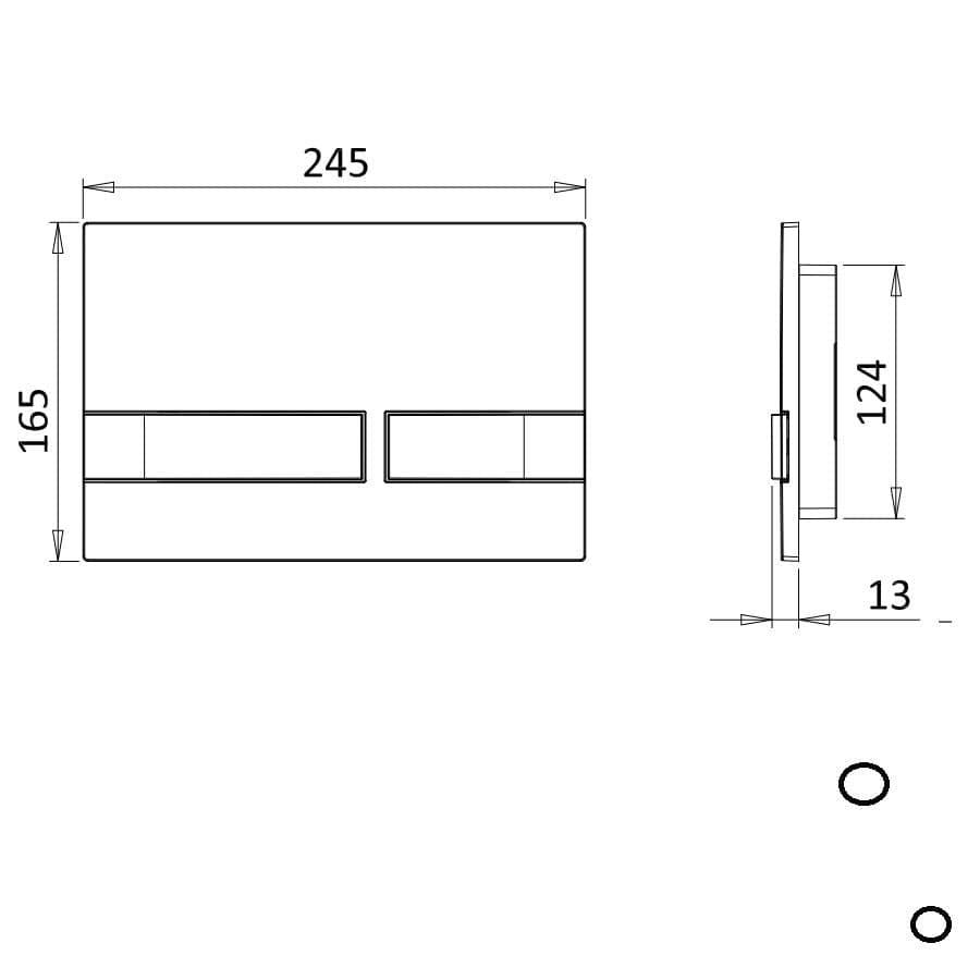 Crosswater Flush Plate Crosswater Venue Flush Plate