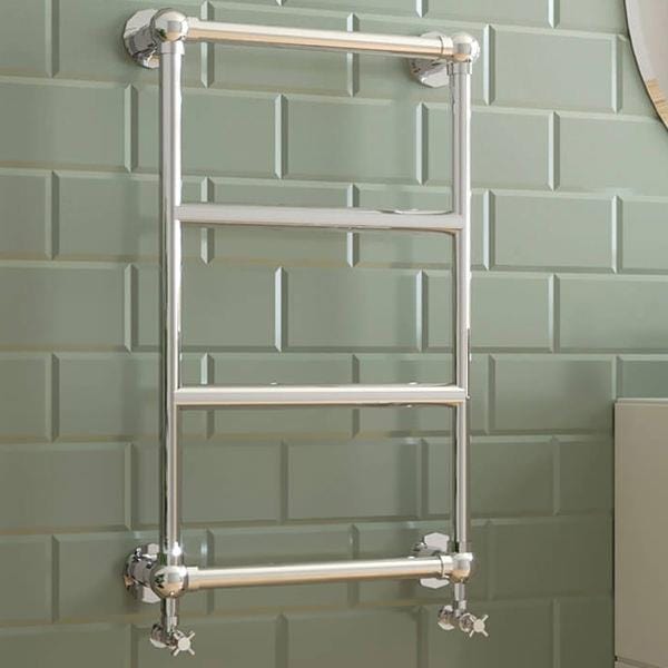 Heritage Traditional Towel Radiator Heritage Portland Wall Mounted Traditional Heated Towel Rail - 740 x 475mm - Chrome
