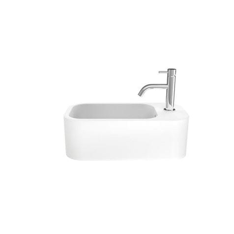 Crosswater Cloakroom Basin Matt White / Right Handed Crosswater Popolo Cloaroom Basin