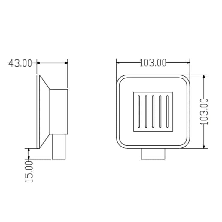 RAK Soap Dish RAK Moon Square Soap Dish Wall Mounted - Black