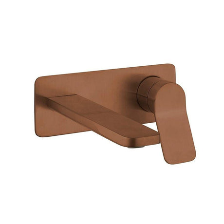 Crosswater Wall Mounted Basin Tap Brushed Bronze Crosswater Glide II Wall Mounted Basin Mixer Tap