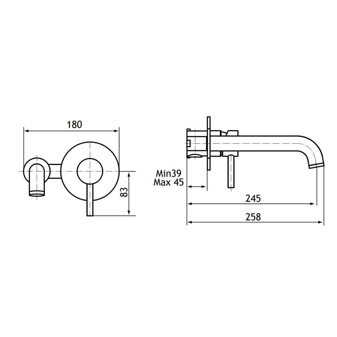 Aquarius Wall Mounted Bath Tap Aquarius Curve Wall Mounted Bath Filler Mixer Tap