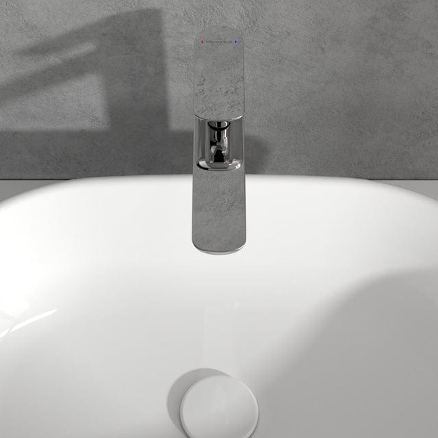 Villeroy & Boch Mono Basin Tap Villeroy & Boch O.Novo Tall Single Lever Basin Mixer Tap with Waste in Chrome