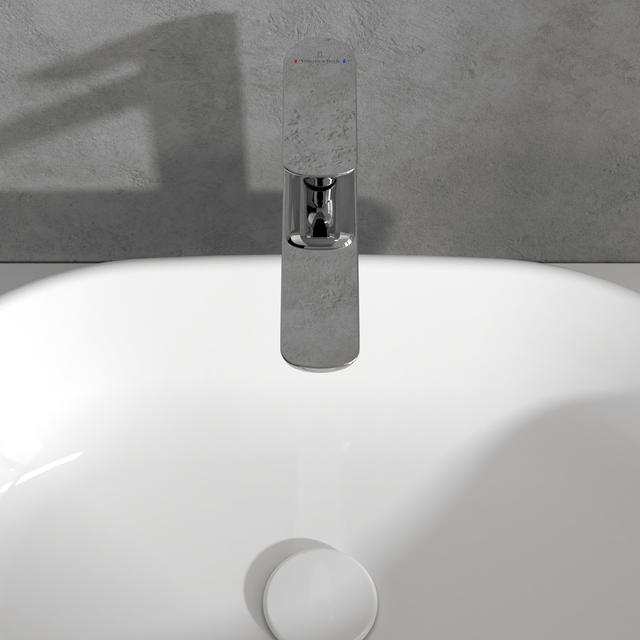 Villeroy & Boch Mono Basin Tap Villeroy & Boch O.Novo Tall Single Lever Basin Mixer Tap with Waste in Chrome
