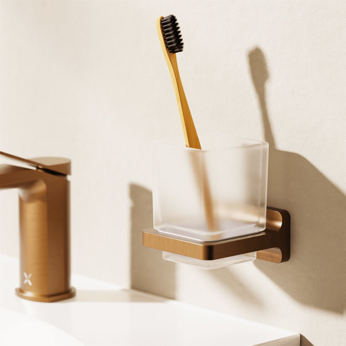 Crosswater Toothbrush Holder Brushed Bronze Crosswater Rotar Tumbler Holder