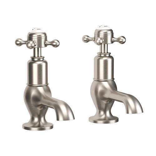 Crosswater Cloakroom Tap Brushed Nickel Crosswater Belgravia Crosshead Cloakroom Basin Taps (Pair)