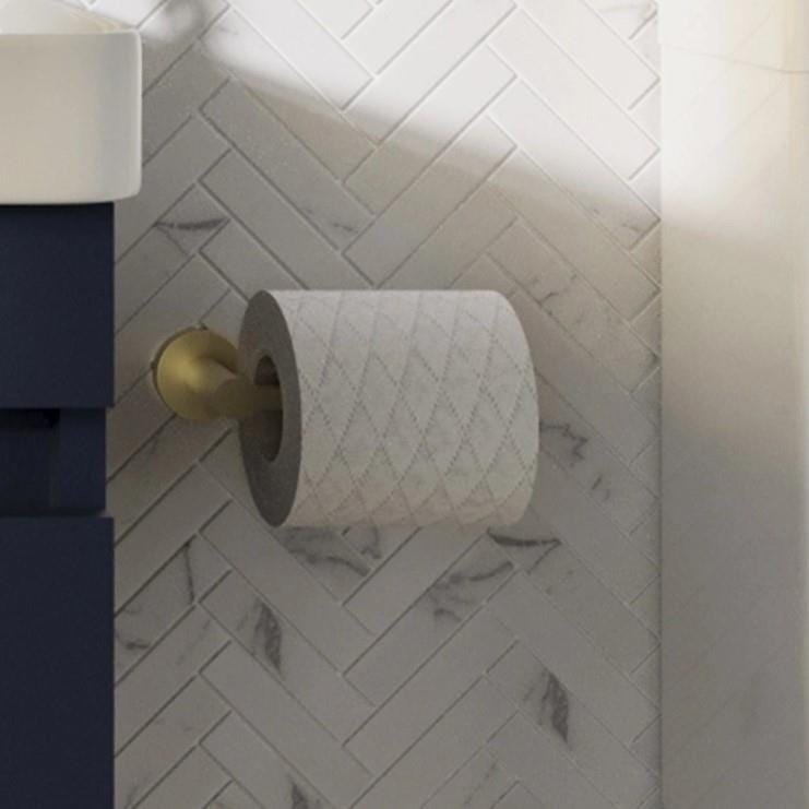 Britton Toilet Roll Holder Brushed Brass Britton Hoxton 2.0 Single Toilet Roll Holder