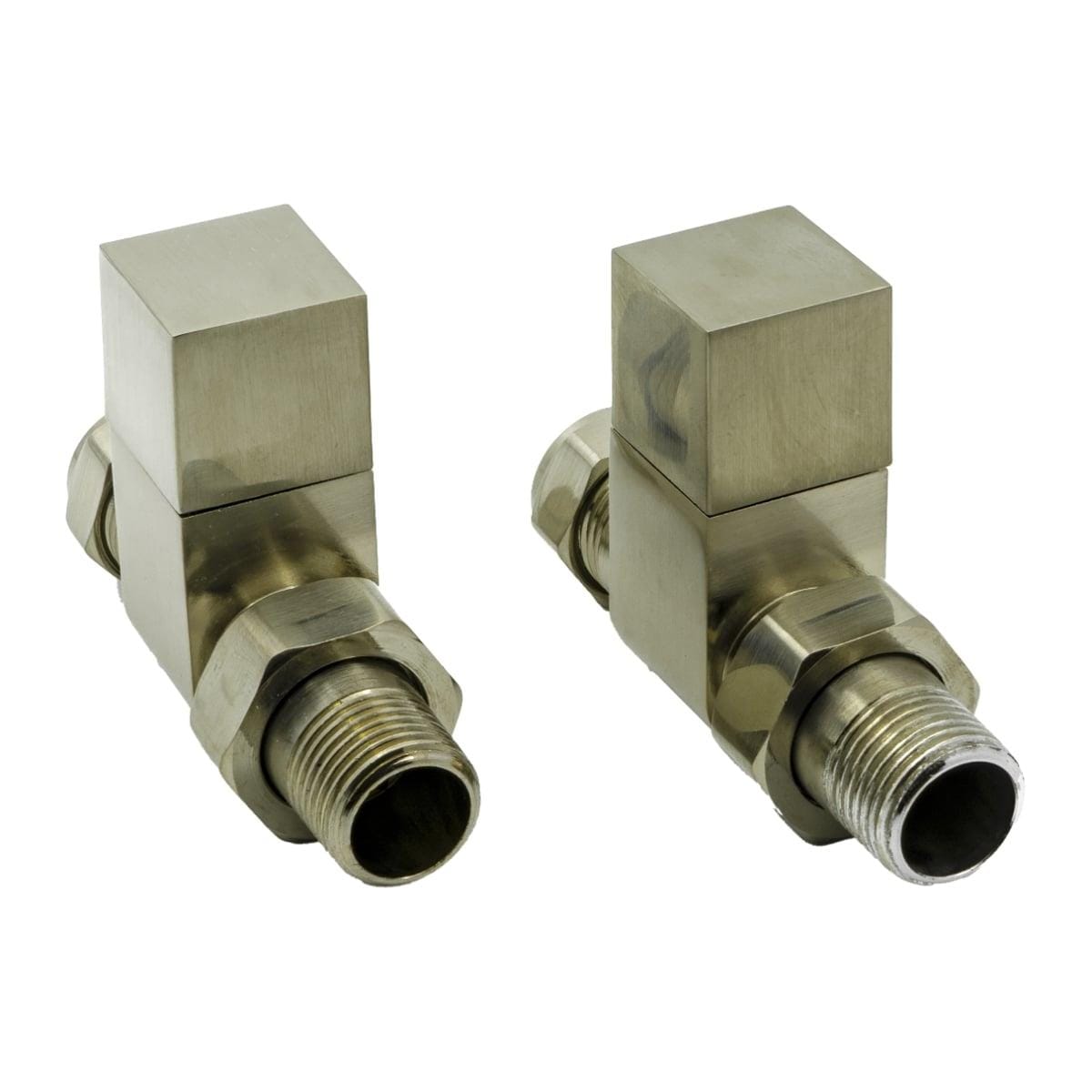 Reina Radiator Valve Brushed Reina Loge Straight Radiator Valves