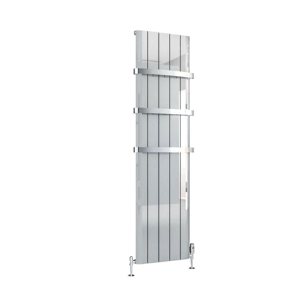 Eastbrook Panel Radiator Eastbrook Peretti Straight Vertical Aluminium Radiator in Polished Aluminium