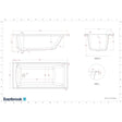 Eastbrook Single Ended Bath 1400 x 700mm / 5mm Eastbrook Rockall Single Ended Bath