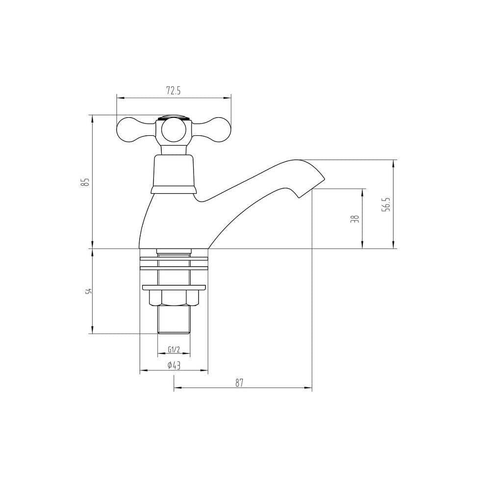 Aquarius Pillar Basin Tap Aquarius Timeless Crosshead Basin Pillar Taps in Chrome