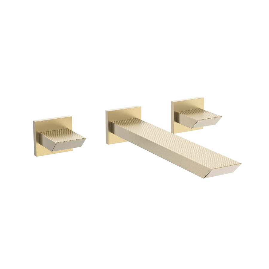 Crosswater Wall Mounted Basin Tap Brushed Brass Crosswater Limit 3 Hole Wall Mounted Basin Mixer Tap