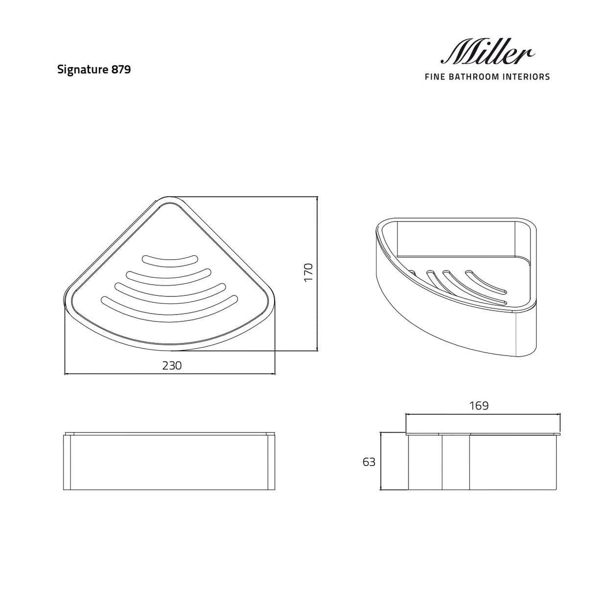 Miller Basket Miller Signature Corner Shower Basket