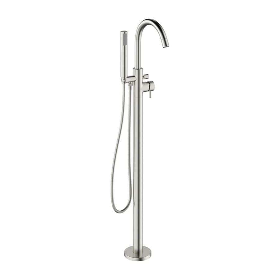 Crosswater Freestanding Bath Filler Brushed Stainless Steel Crosswater MPRO Floor Standing Bath Shower Mixer