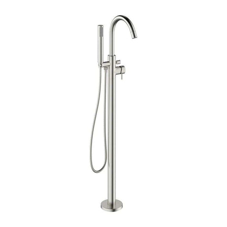 Crosswater Freestanding Bath Filler Brushed Stainless Steel Crosswater MPRO Floor Standing Bath Shower Mixer
