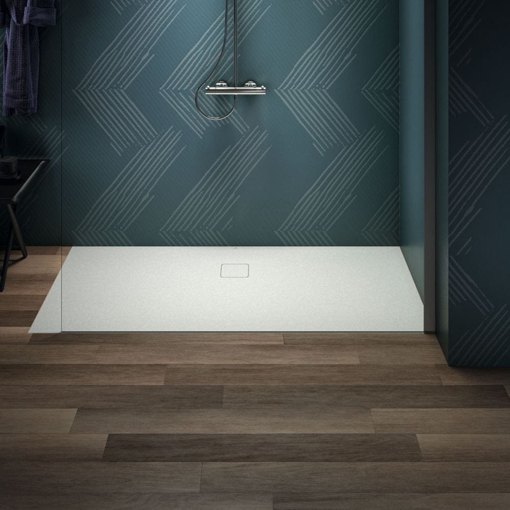 Ideal Standard Rectangle Shower Tray 1700 x 800mm Ideal Standard Ultra Flat EVO 35mm Shower Tray in Silk White with Waste