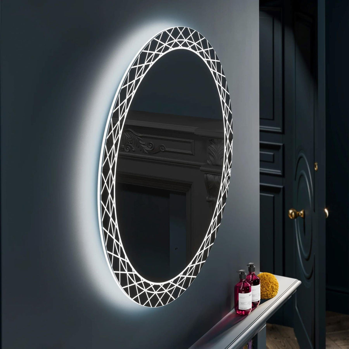 HiB Illuminated Mirror HiB Bellus Round LED Illuminated Mirror