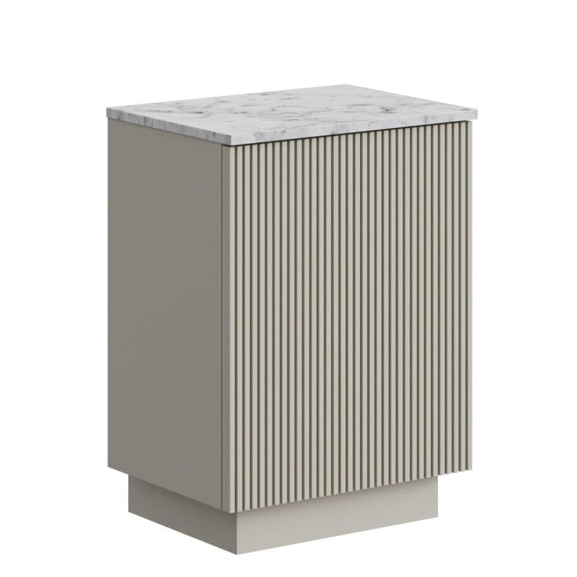 Crosswater Floor Standing Vanity Unit Warm Stone / Carrara Marble Effect Crosswater Limit 600mm Floorstanding Vanity Unit with Worktop