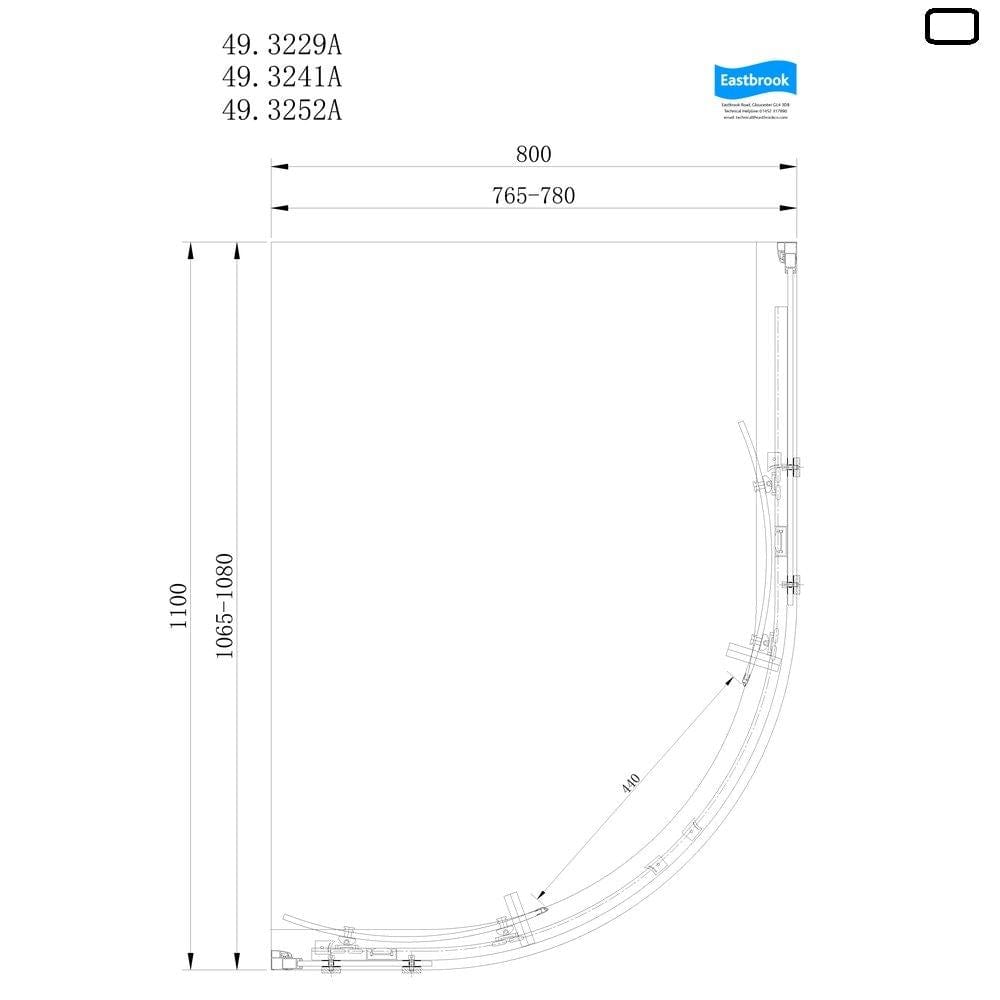Eastbrook Quadrant Shower Enclosure Eastbrook Corniche 2000 8mm Quadrant Shower Enclosure