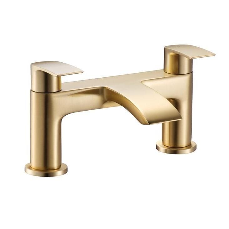 Aquarius Bath Mixer Brushed Brass Aquarius Arc Bath Filler Mixer Tap
