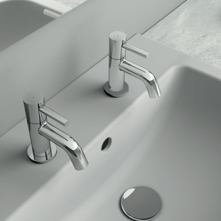 Ideal Standard Pillar Basin Taps Ideal Standard Ceraline Single Lever Basin Pillar Taps in Chrome