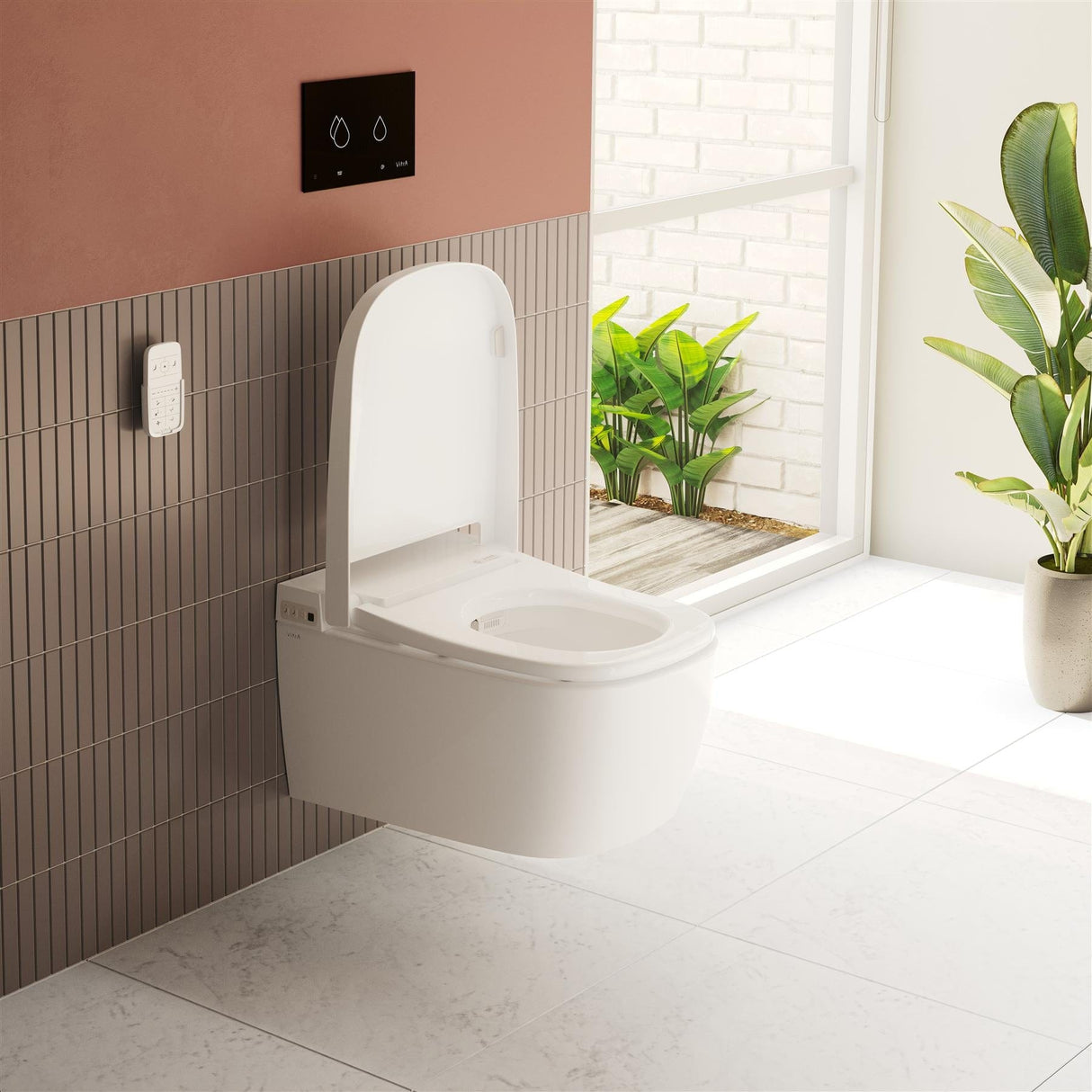 VitrA Smart Toilet VitrA V-Care Essential Wall Hung Smart Toilet with Remote Control