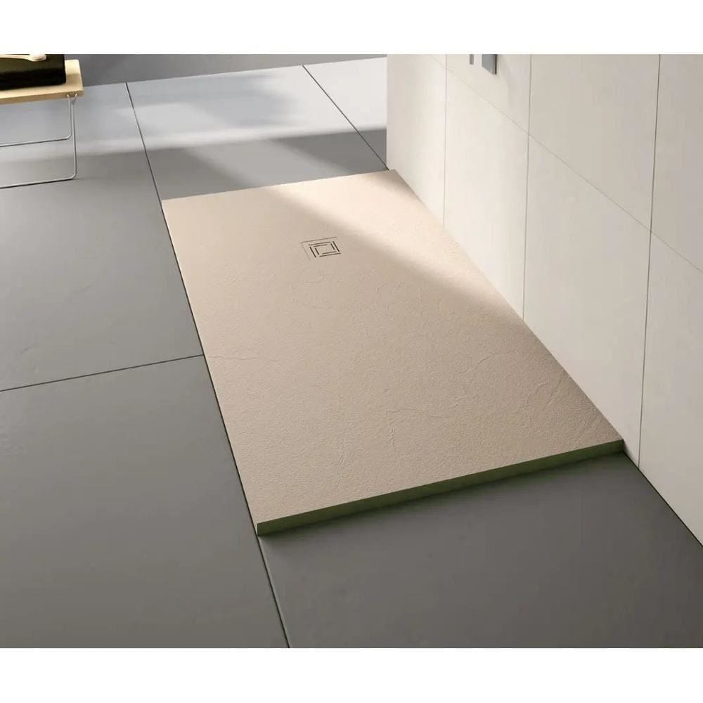 Merlyn Rectangle Shower Tray Sandstone / 1500 x 800 Merlyn Truestone Rectangle Shower Tray