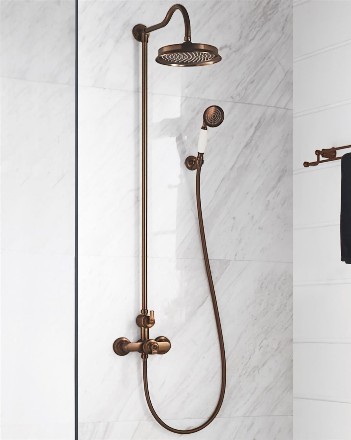 Flova Exposed Shower Set Oil Rubbed Bronze Flova Liberty Round Shower Pack with Slide Rail and Shower Handset