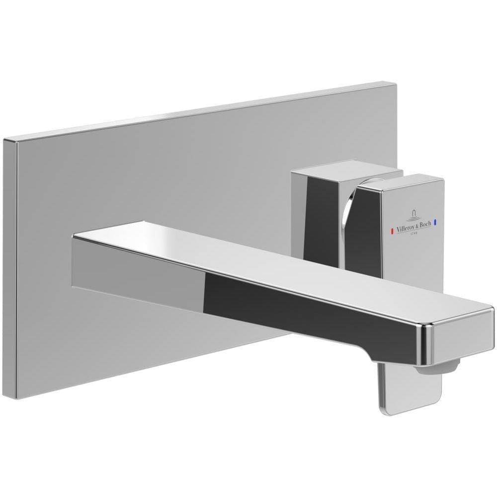 Villeroy & Boch Wall Mounted Basin Tap Villeroy & Boch Architectura Single Lever Basin Mixer Tap with Push Open Waste