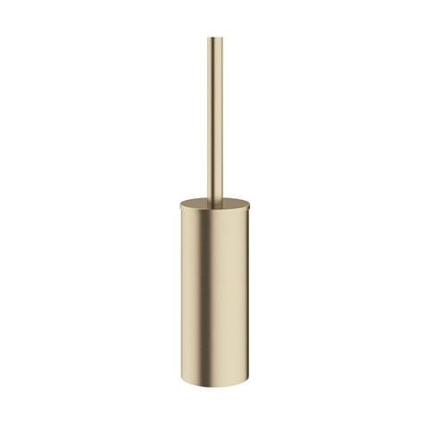 Crosswater Toilet Brush Holder Brushed Brass Crosswater MPRO Wall Mounted Toilet Brush Set