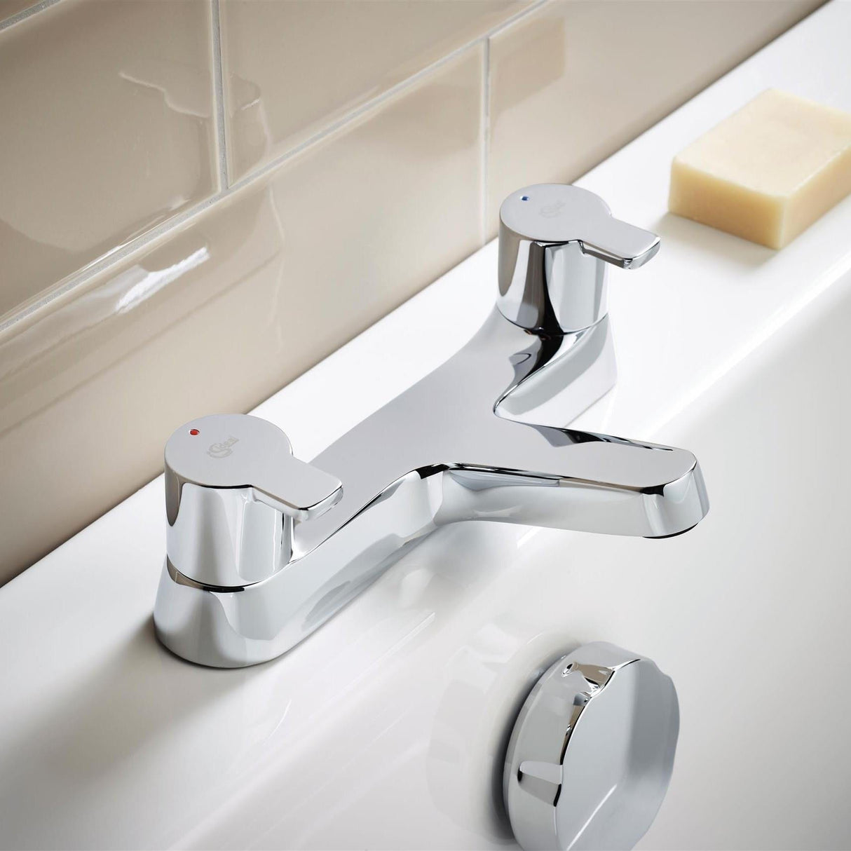 Ideal Standard Bath Mixer Ideal Standard Calista Dual Control 2 Hole Bath Filler Tap in Chrome