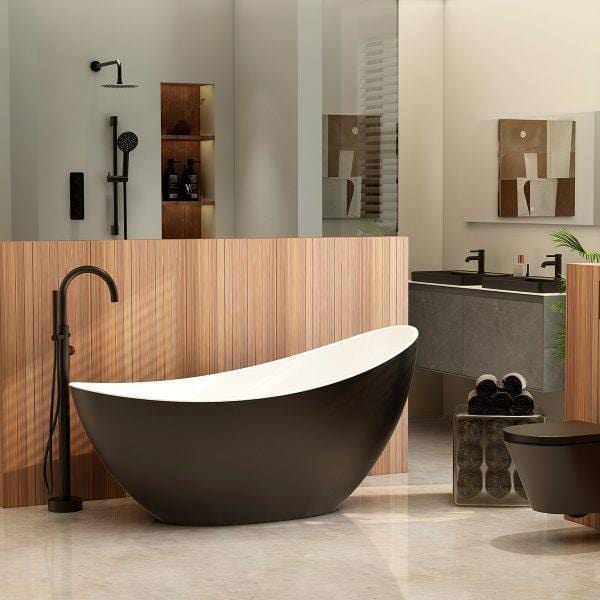 Imex Modern Freestanding Bath Imex Arco Slipper Bath 1600 x 760mm